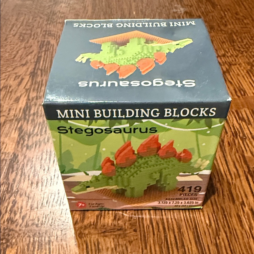 Mini Building Blocks Stegosaurus - Green and Red
